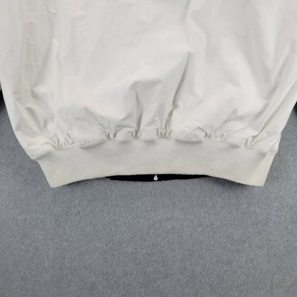 Nautica Yacht Club Reversible Bomber Jacket Mens L White Navy Blue Vintage NWT‎
